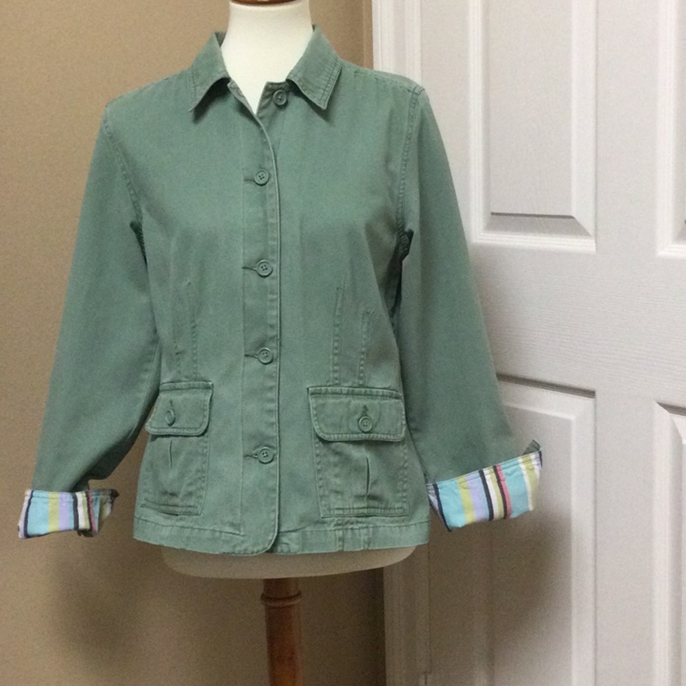 Jamaican Bay Green Utility Jacket Size Medium